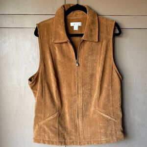 Christopher & Banks Tan Suede Vest